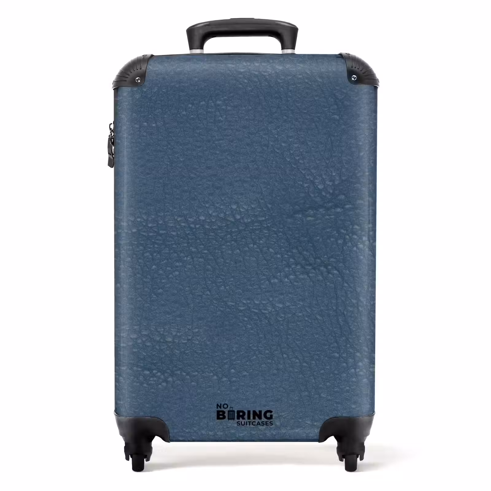 Suitcase - Leather look gray blue — 1