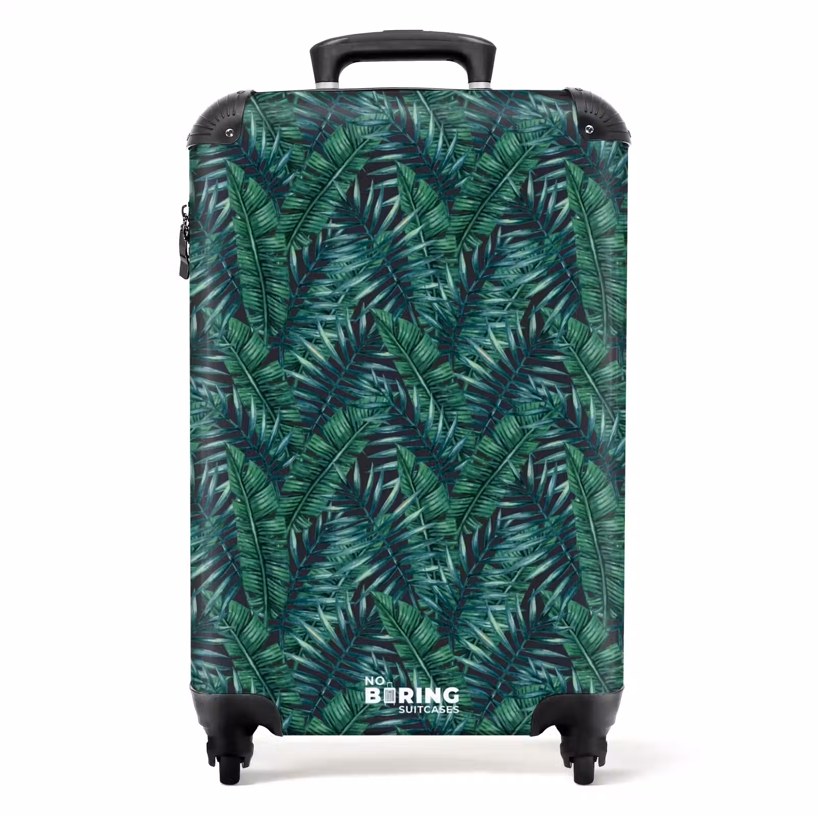 Suitcase - Palm leaves pattern green — 1