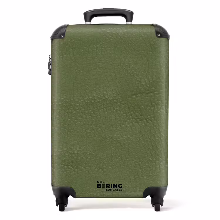 Suitcase - Leather look apple green — 1