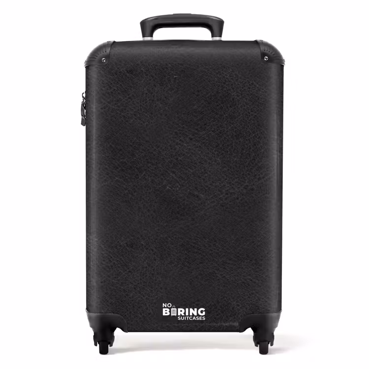 Suitcase - Leather look black — 1