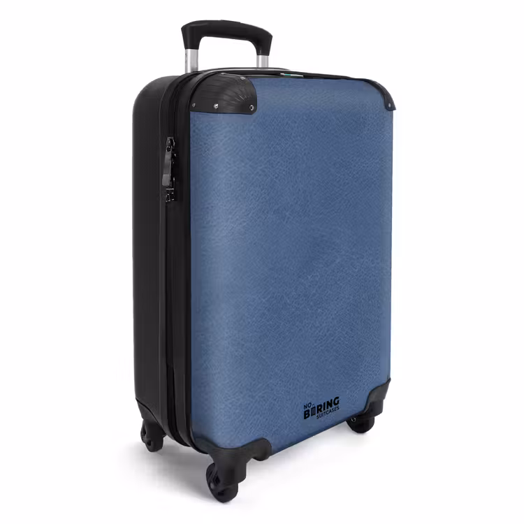 Suitcase - Leather look blue — 4
