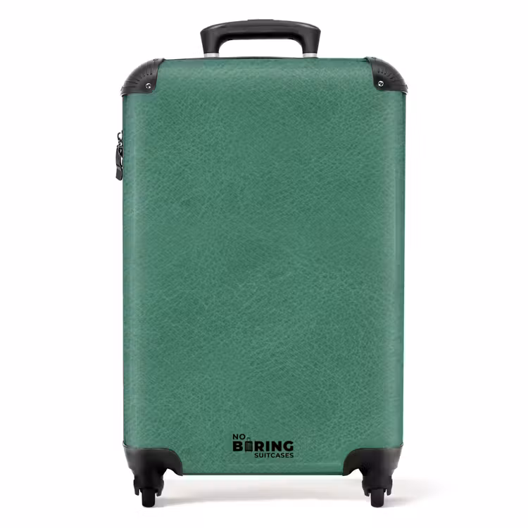 Suitcase - Leather look blue green — 1