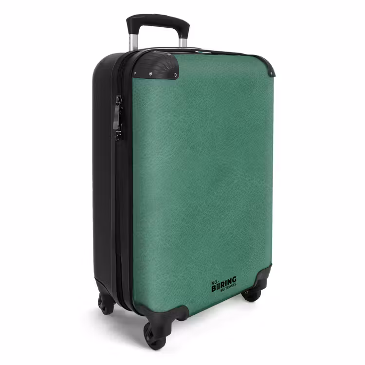 Suitcase - Leather look blue green — 4