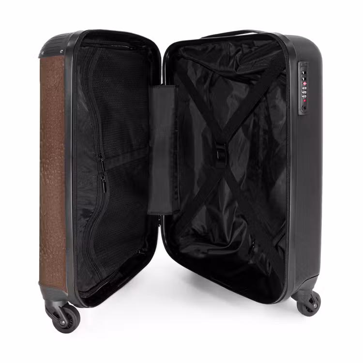 Suitcase - Leather look chestnut brown — 3