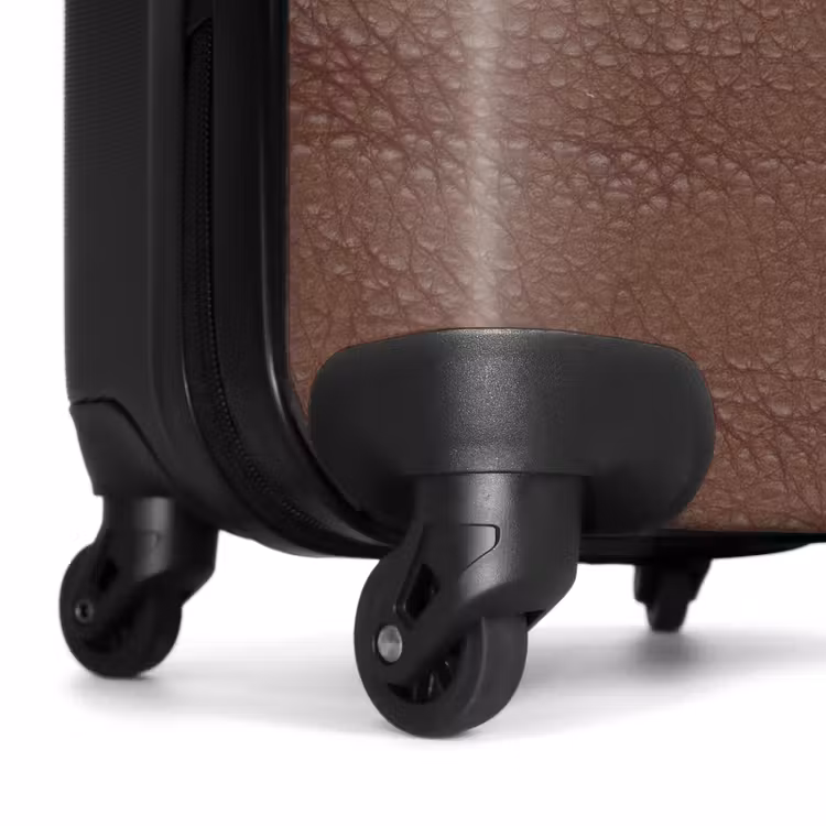 Suitcase - Leather look chestnut brown — 6