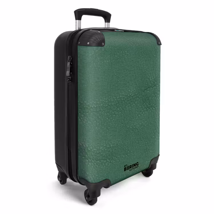 Suitcase - Leather look color green — 4
