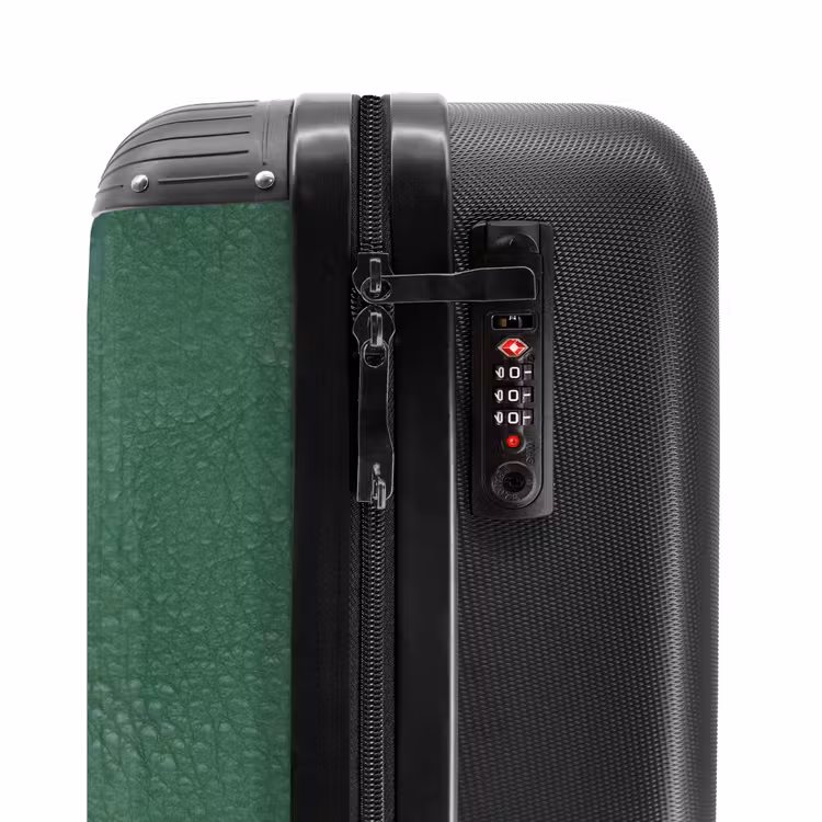 Suitcase - Leather look color green — 5