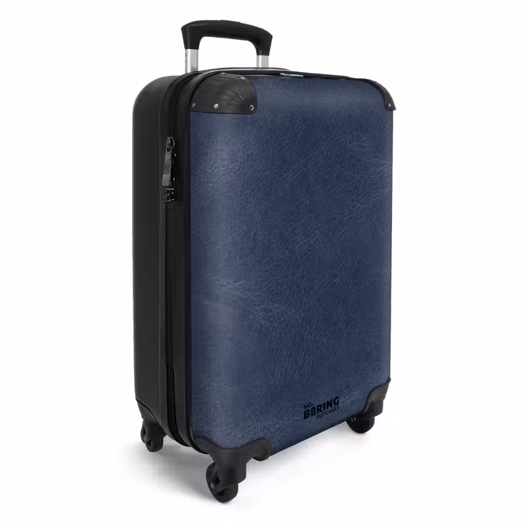 Suitcase - Leather look dark blue — 4