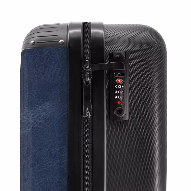 Suitcase - Leather look dark blue — 5