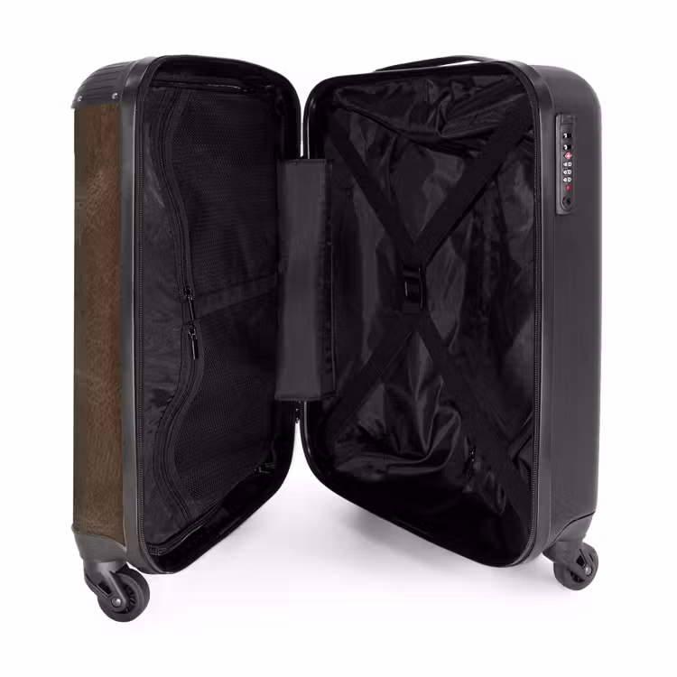Suitcase - Leather look dark brown — 3