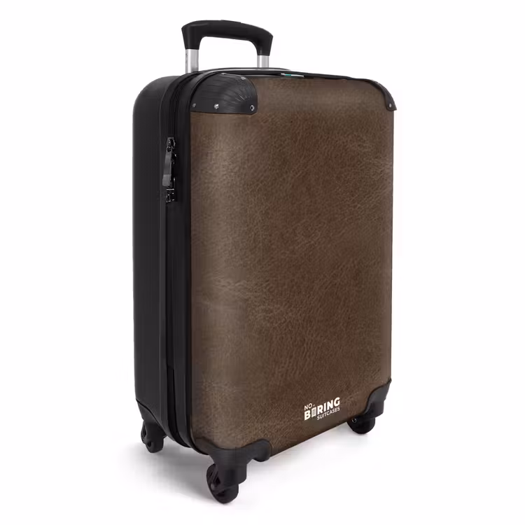 Suitcase - Leather look dark brown — 4
