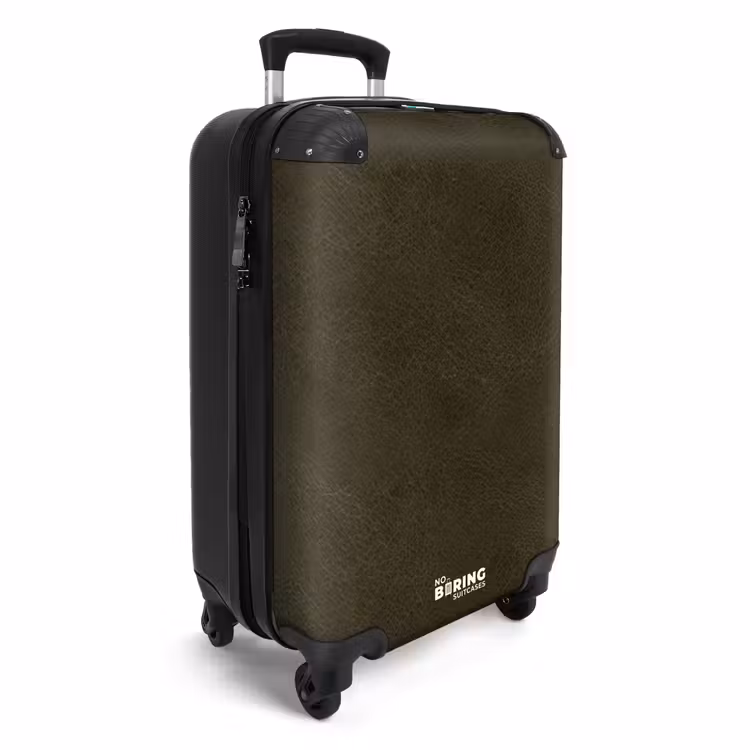 Suitcase - Leather look dark green — 4