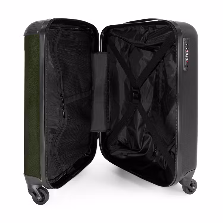 Suitcase - Leather look deep green — 3