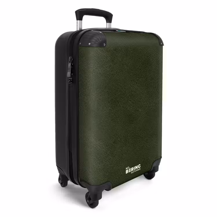 Suitcase - Leather look deep green — 4