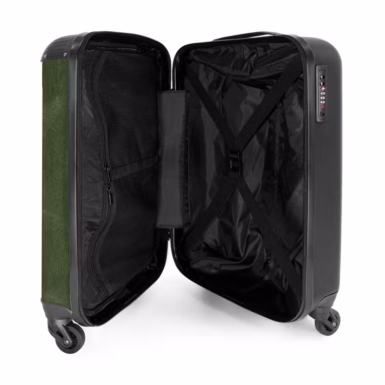 Suitcase - Leather look forest green — 3