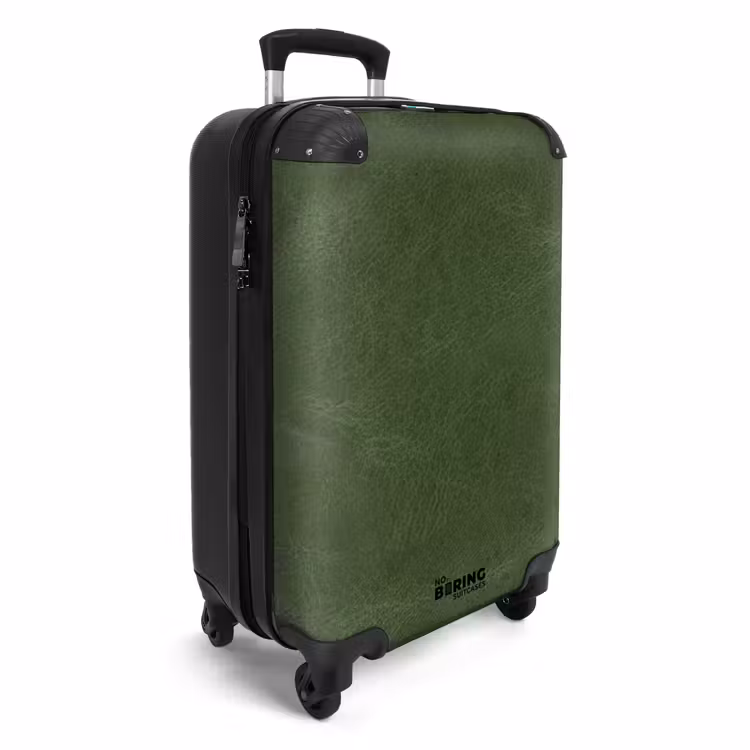 Suitcase - Leather look forest green — 4