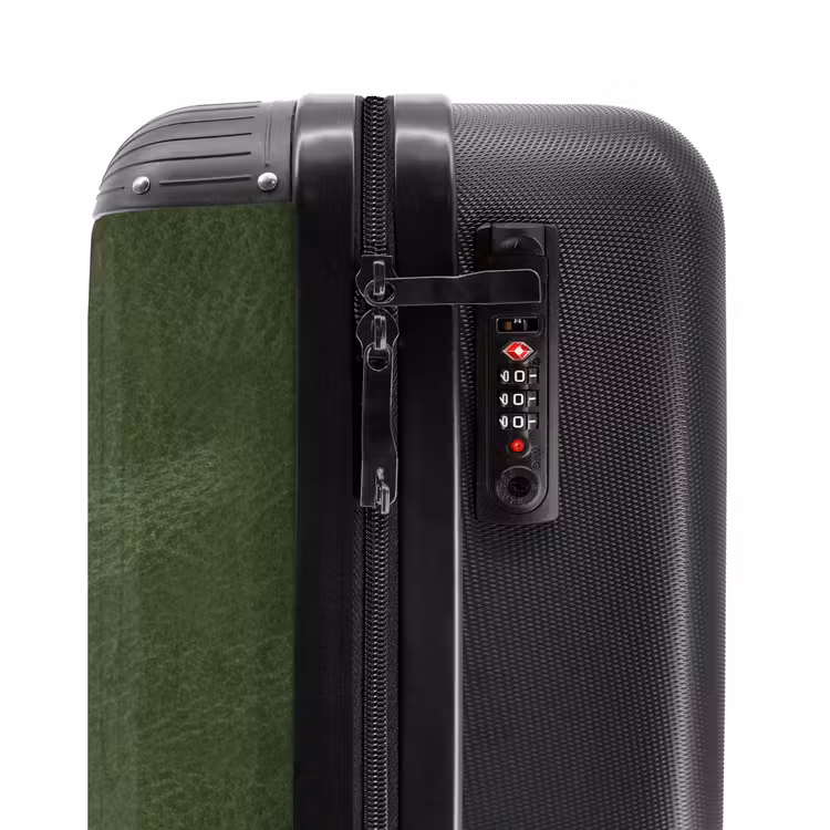 Suitcase - Leather look forest green — 5