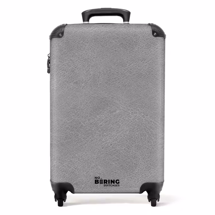 Suitcase - Leather look gray — 1