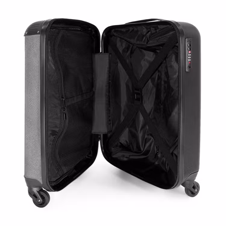 Suitcase - Leather look gray — 3