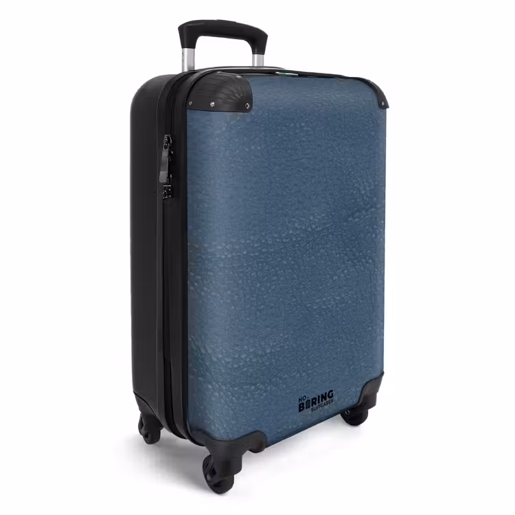 Suitcase - Leather look gray blue — 4