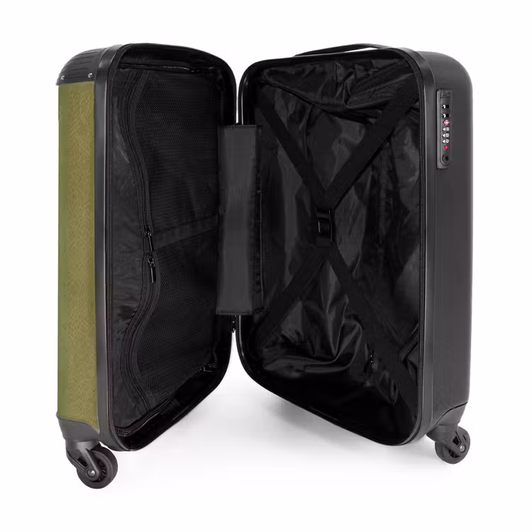 Suitcase - Leather look gray green — 3