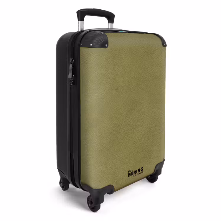 Suitcase - Leather look gray green — 4