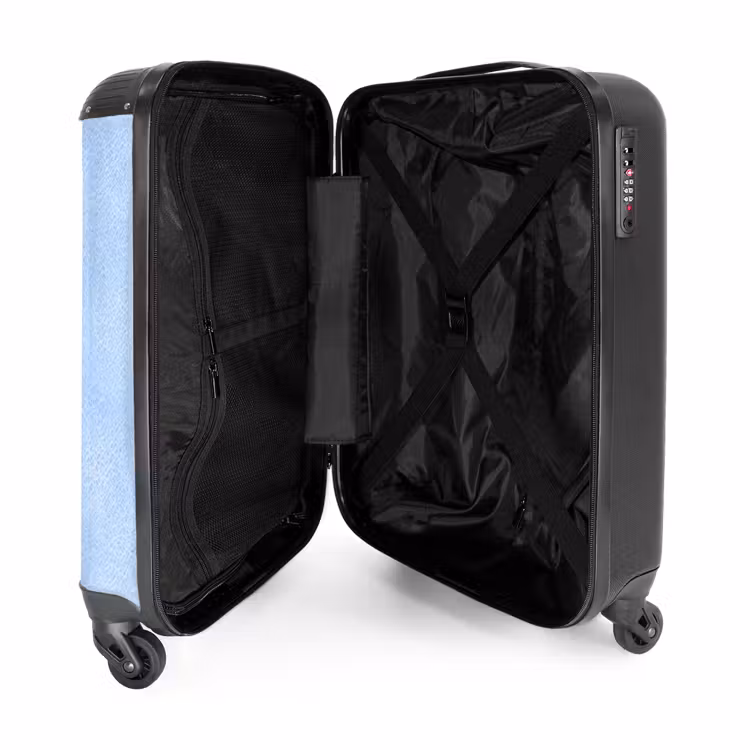 Suitcase - Leather look light blue — 3