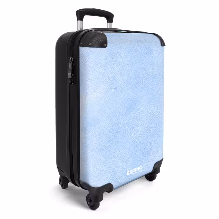Suitcase - Leather look light blue — 4