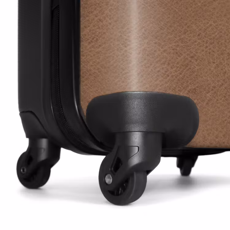 Suitcase - Leather look light brown — 6
