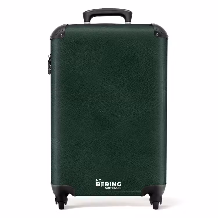 Suitcase - Leather look moss green — 1