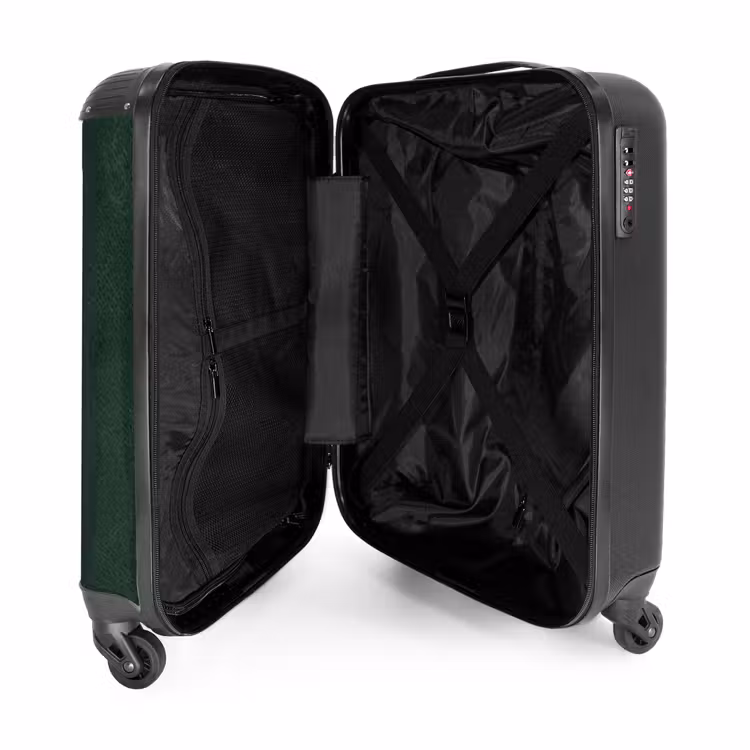 Suitcase - Leather look moss green — 3