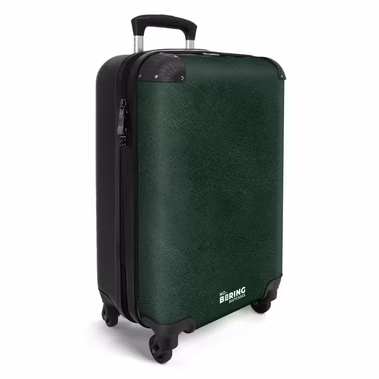 Suitcase - Leather look moss green — 4