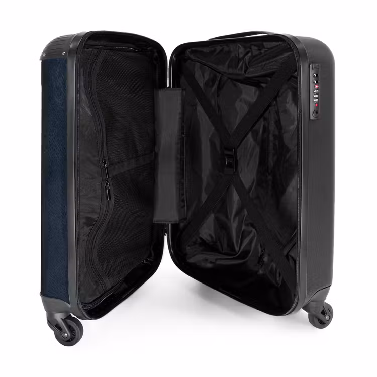 Suitcase - Leather look navy blue — 3