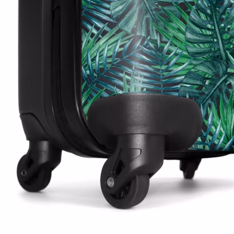 Suitcase - Palm leaves monstera pattern green — 6