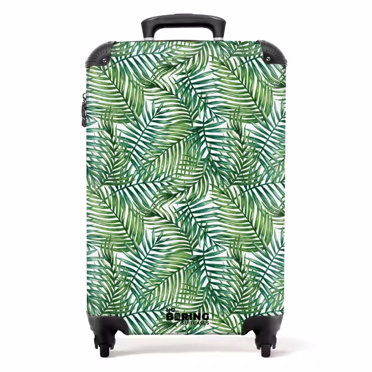 Suitcase - Palm leaves pattern colorful — 1