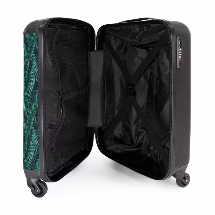 Suitcase - Palm leaves pattern green — 3