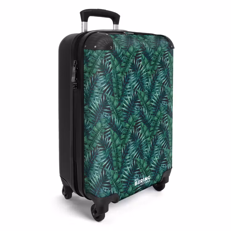 Suitcase - Palm leaves pattern green — 4