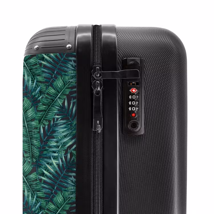 Suitcase - Palm leaves pattern green — 5