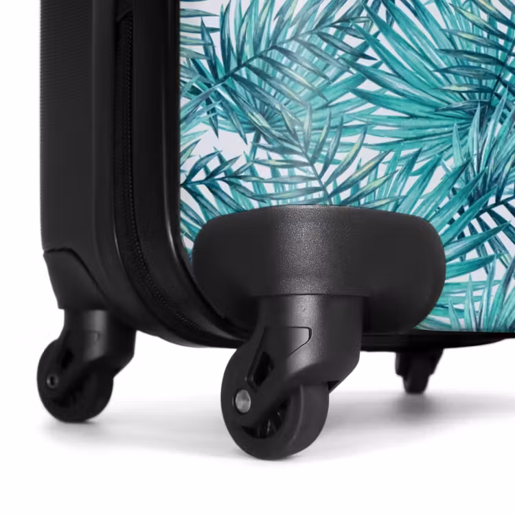 Suitcase - Palm leaves pattern light blue — 6