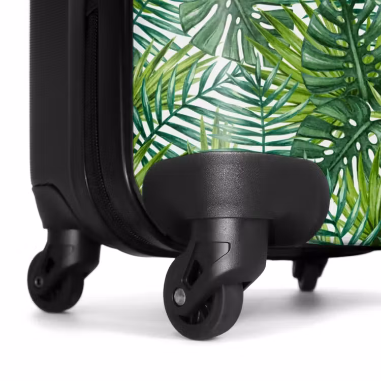 Suitcase - Palm various leaves pattern green — 6