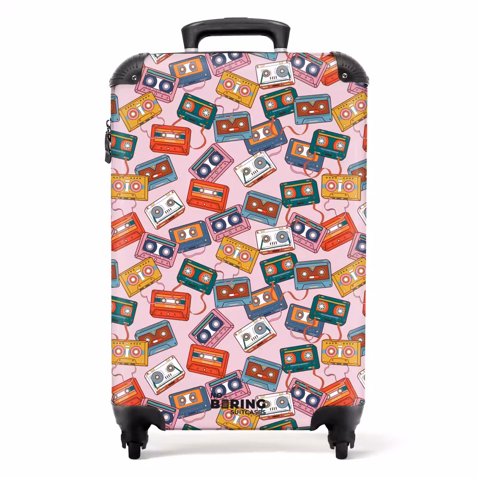 Suitcase - Retro disco cassettes pattern colorful — 1