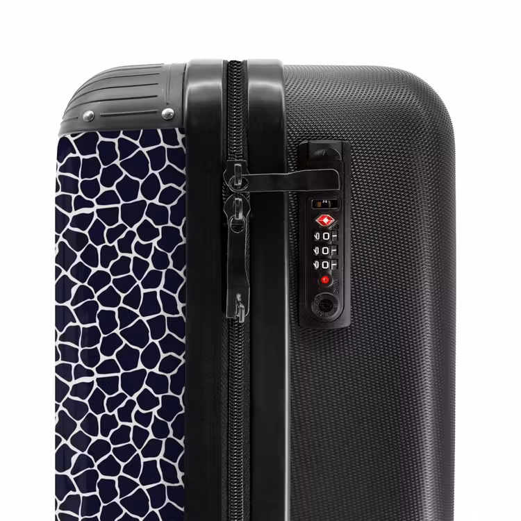 Suitcase - Animal print giraffe blue — 6
