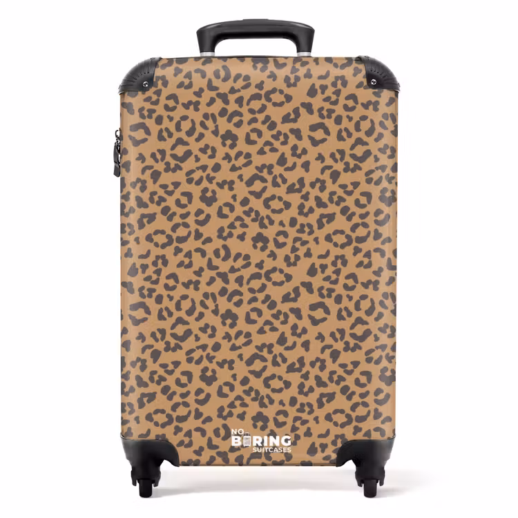 Suitcase - Animal print panther brown — 1