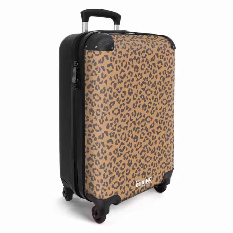 Suitcase - Animal print panther brown — 2