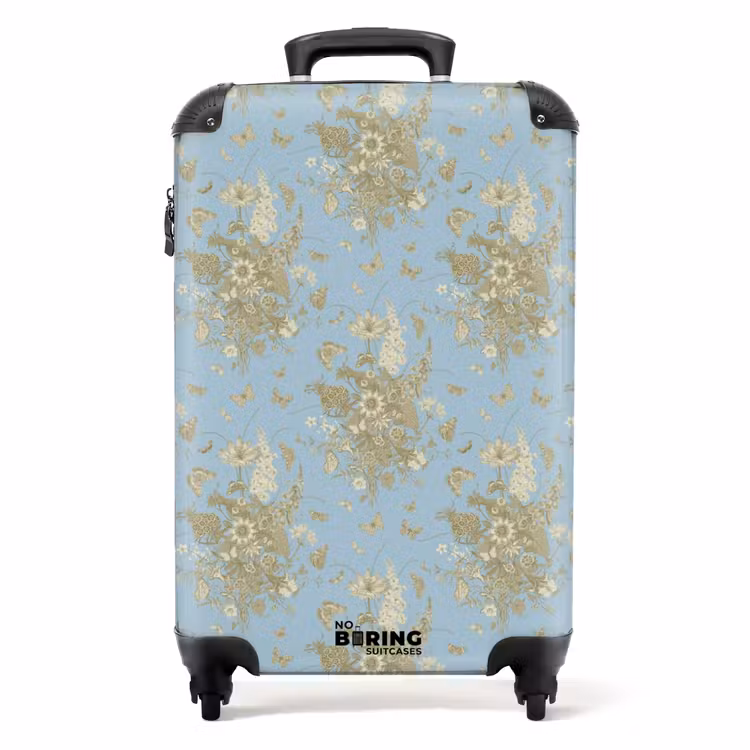 Suitcase - Classic bouquet pattern blue — 1