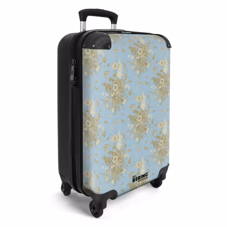 Suitcase - Classic bouquet pattern blue — 2