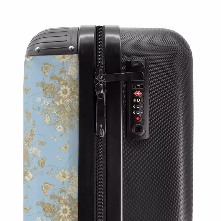 Suitcase - Classic bouquet pattern blue — 6