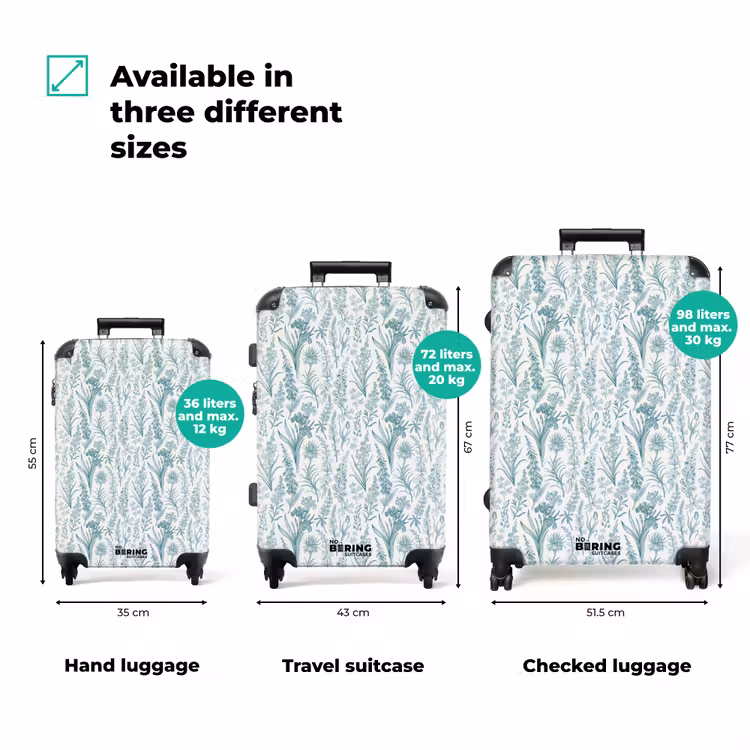 Suitcase - Classic floral pattern green — 3