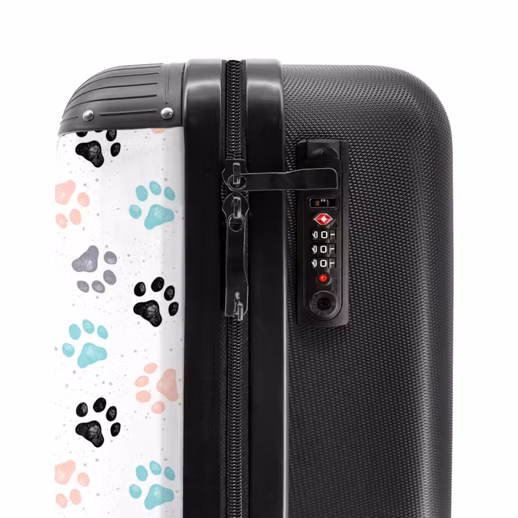Suitcase - Dog paw pattern colored — 6