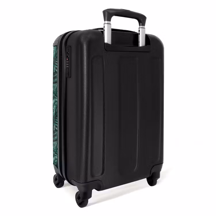 Suitcase - Palm leaves monstera dark pattern — 2